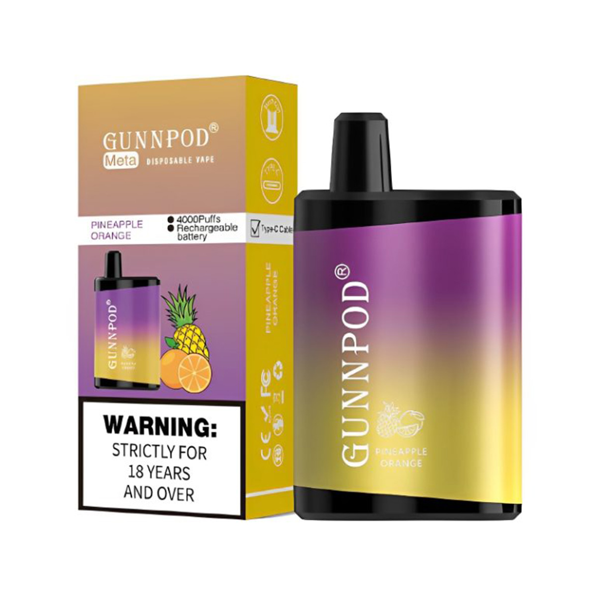 پاد 4000پاف با طعم آناناس پرتقال