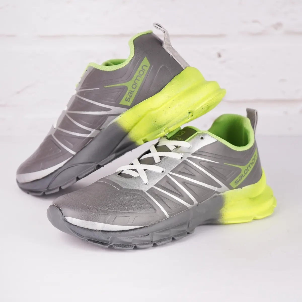 کفش ورزشی مردانه طوسی سبز مدل Simba