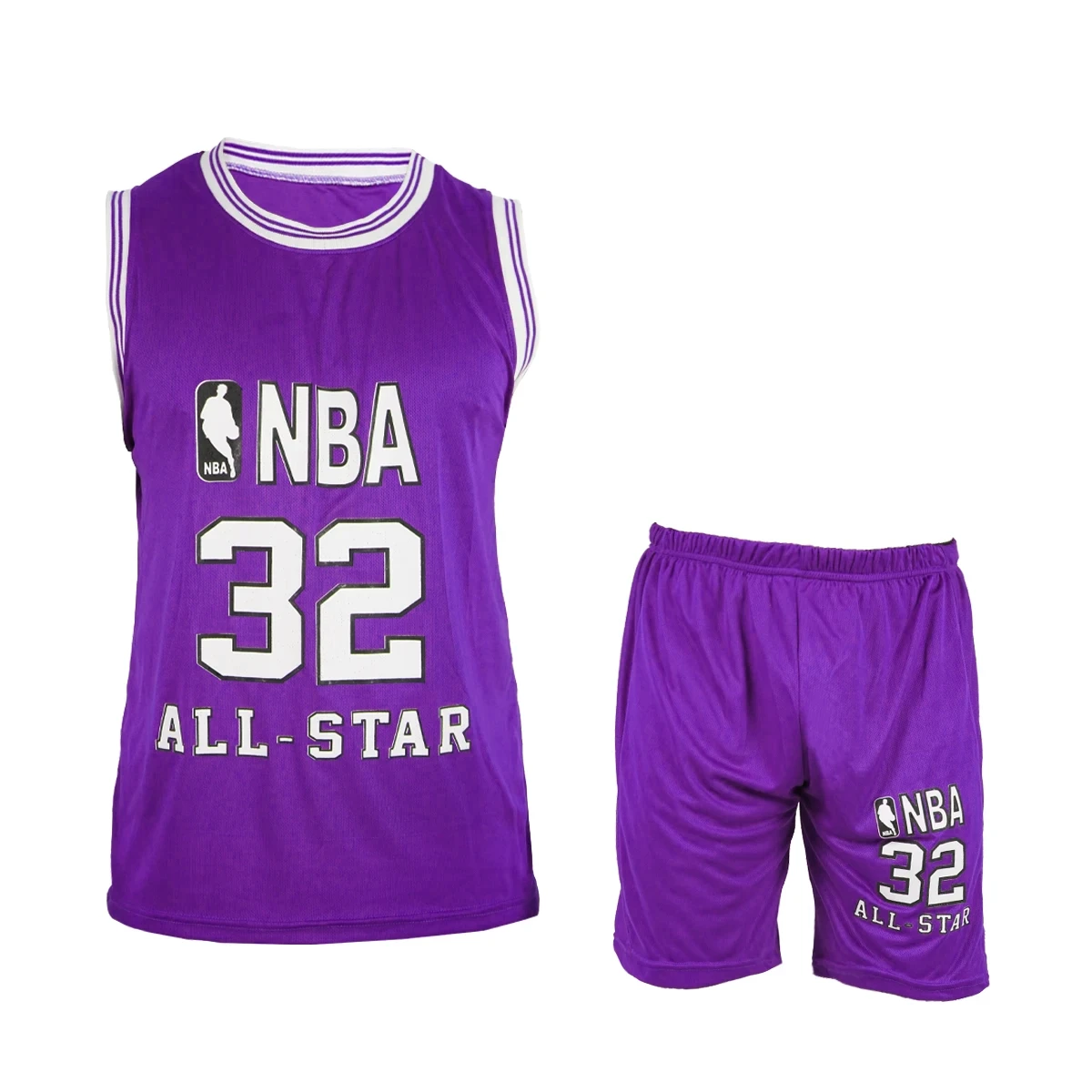 ست رکابی شلوارک بنفش مردانه مدلJordan 23